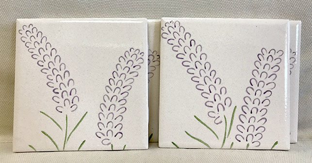 Lavender Stems Coasters.